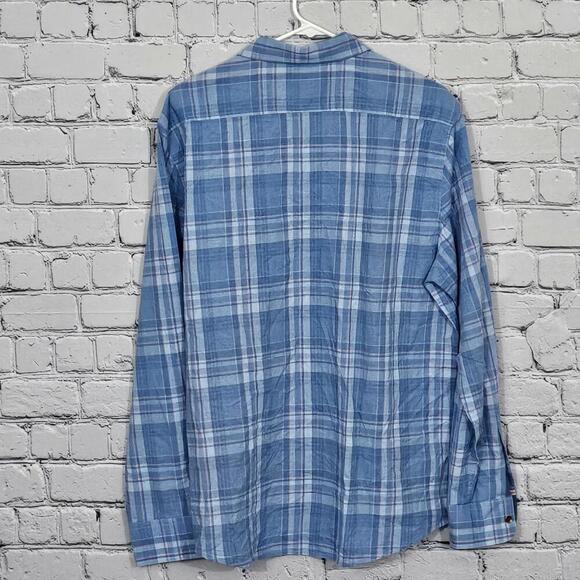 2/$30 Flag & Anthem Blue Pink Plaid Long Sleeve Button-Front Shirt Size L - Picture 3 of 7